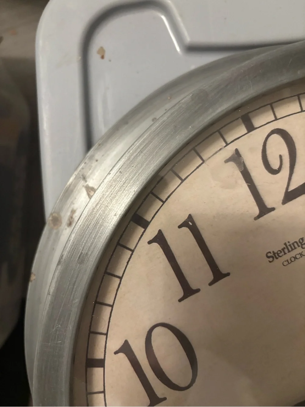 Wall Clock with Antique Silver Frame
